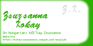 zsuzsanna kokay business card